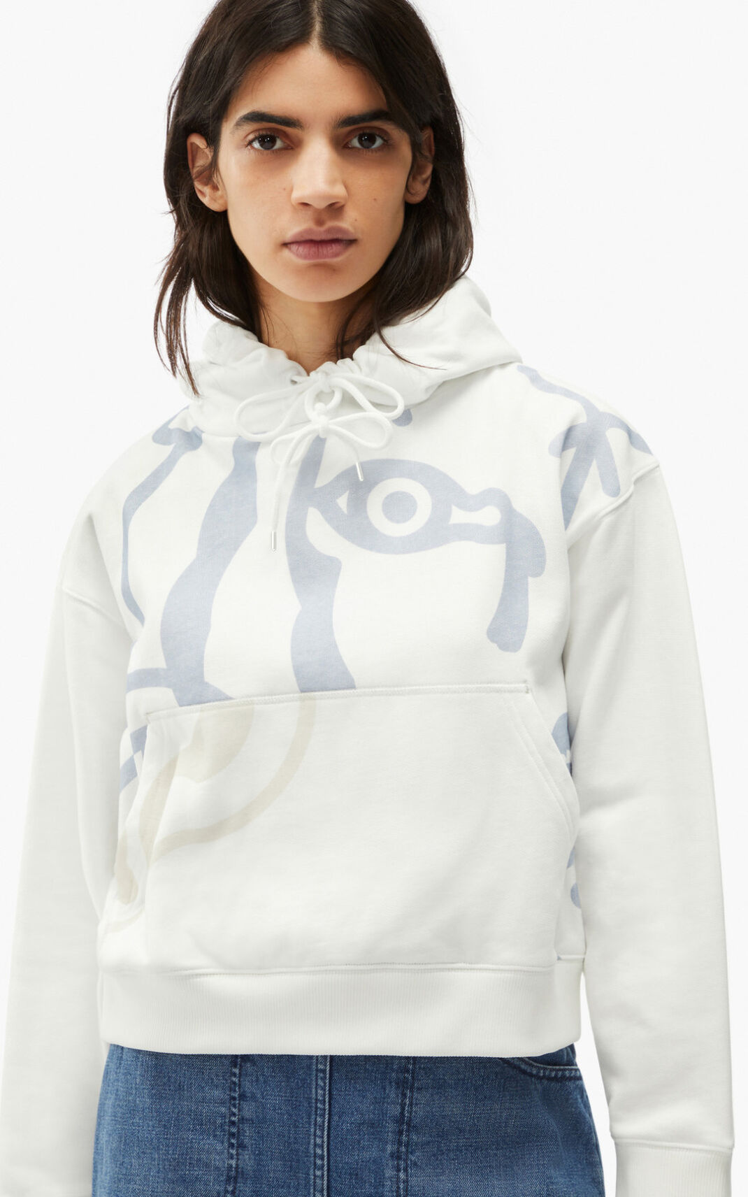 Kenzo K Tiger Sudaderas Con Capucha Mujer Blancas | 3069724-JZ